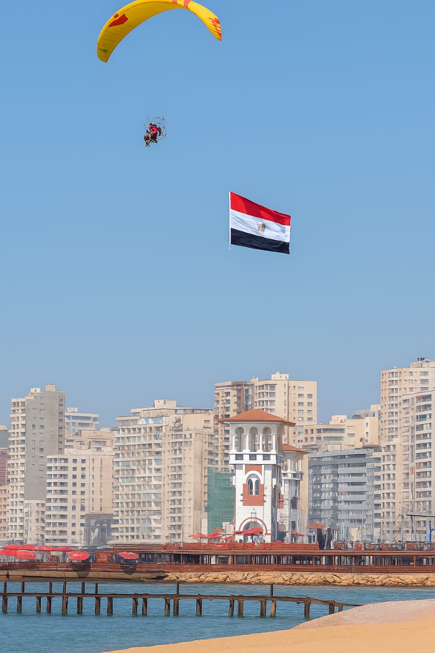 الإعلان الطائر على شواطئ الإسكندرية والساحل الشمالي